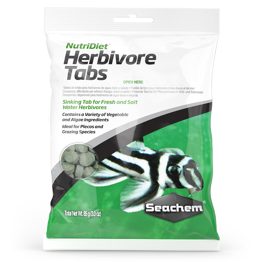 Seachem NutriDiet Herbivore Tabs - 85 g / 3 oz product photo 1