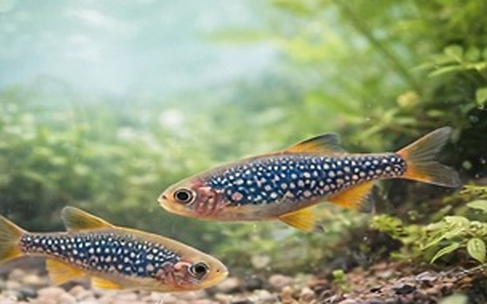 Pearl danio nano aquarium setup