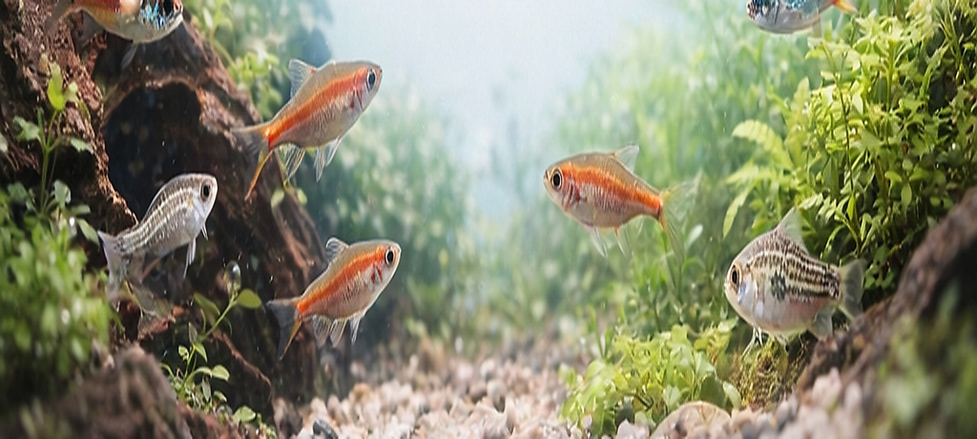 Planted nano aquarium with small community fish